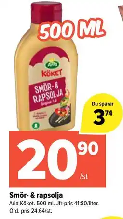 Coop Extra Smör- & rapsolja erbjuda