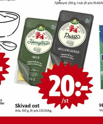 ICA Nära Arla Skivad ost erbjuda