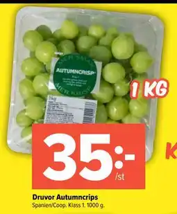 Coop Extra Druvor Autumncrips erbjuda
