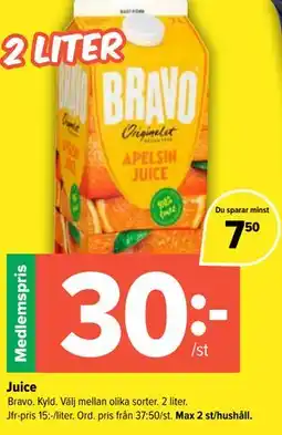 Coop Extra Juice, Medlemspris erbjuda