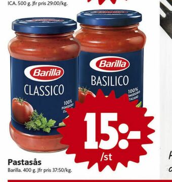 ICA Nära Barilla Pastasås erbjuda