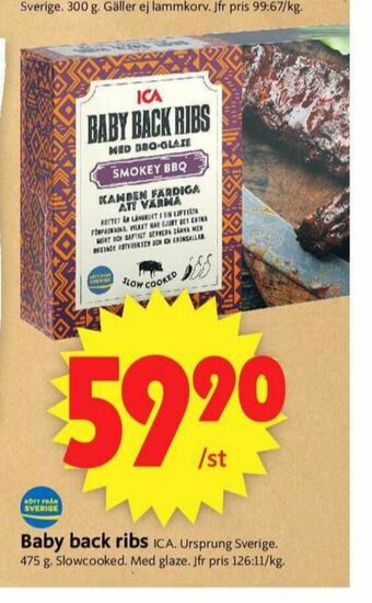 ICA Supermarket ICA Spareribs erbjuda