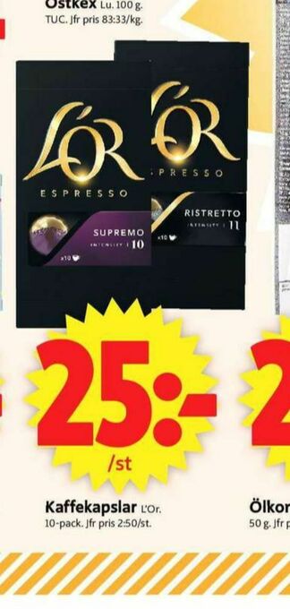 ICA Supermarket L Or Kaffekapslar erbjuda