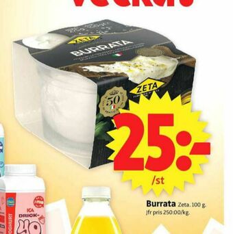 ICA Supermarket Zeta Burrata erbjuda