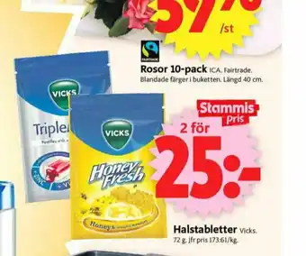 ICA Supermarket Vicks Halstabletter erbjuda