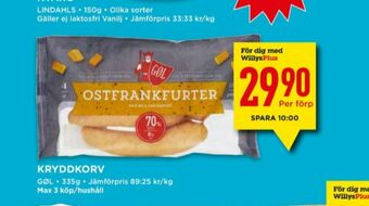 Willys Gøl Kryddkorv erbjuda