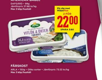Willys Arla Färskost erbjuda