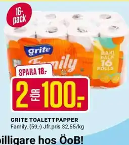 ÖoB GRITE TOALETTPAPPER erbjuda