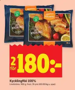 ICA Supermarket Kycklingfilé 100% erbjuda