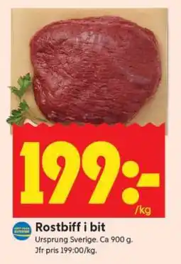 ICA Supermarket Rostbiff i bit erbjuda