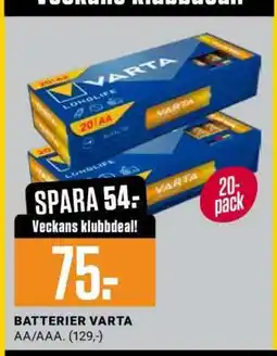ÖoB BATTERIER VARTA erbjuda