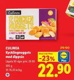 Lidl CULINEA Kycklingnuggets med dippsås erbjuda