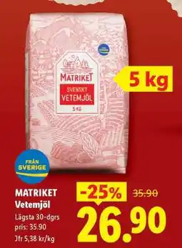 Lidl MATRIKET Vetemjöl erbjuda