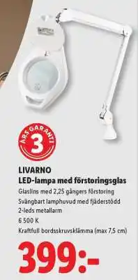Lidl LIVARNO LED-lampa med förstoringsglas erbjuda