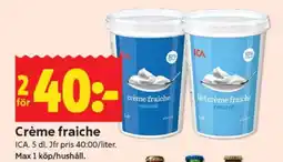 ICA Supermarket CRÈME FRAICHE erbjuda