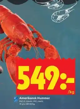 ICA Supermarket Amerikansk Hummer erbjuda