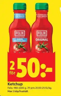 ICA Supermarket Ketchup erbjuda
