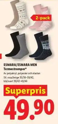 Lidl ESMARA/ESMARA MEN Termostrumpor erbjuda