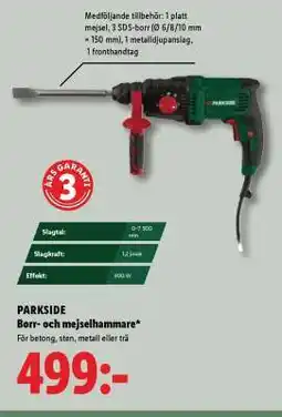 Lidl PARKSIDE Borr- och mejselhammare erbjuda