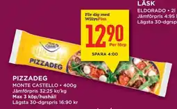 Willys Pizzadeg Monte Castello erbjuda