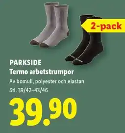 Lidl PARKSIDE Termo arbetstrumpor erbjuda