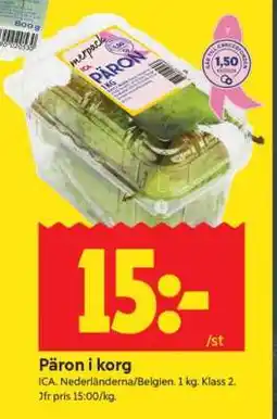 ICA Supermarket PÄRON I KORG erbjuda