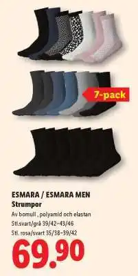 Lidl Esmara/Esmara Men Strumpor erbjuda