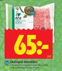 ICA Supermarket Ekologisk blandfärs erbjuda