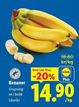 Lidl Bananer erbjuda
