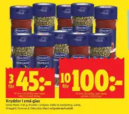 ICA Supermarket Kryddor i små glas erbjuda