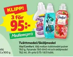 Stora Coop TVÄTTMEDEL, SKÖLJMEDEL erbjuda