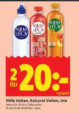 ICA Supermarket Stilla Vatten, Kolsyrat Vatten, Iste erbjuda