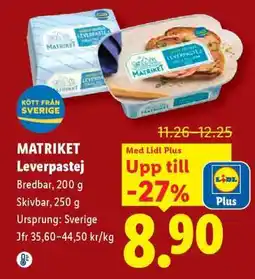 Lidl MATRIKET Leverpastej erbjuda