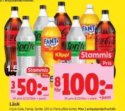 ICA Supermarket Coca Cola, Fanta, Sprite erbjuda