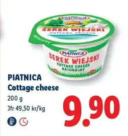 Lidl PIATNICA Cottage cheese erbjuda