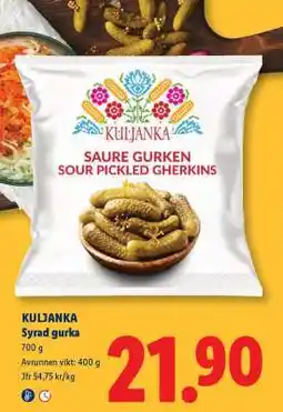 Lidl Kuljanka Syrad gurka erbjuda