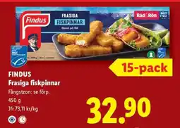 Lidl Findus frasiga fiskpinnar erbjuda