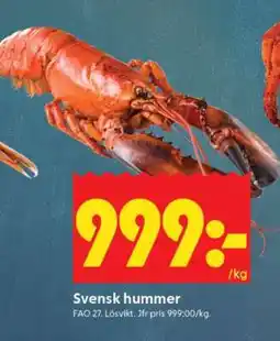 ICA Supermarket Svensk hummer erbjuda