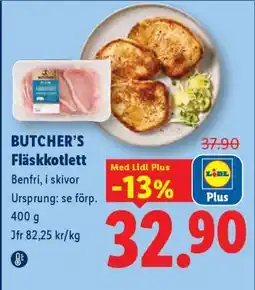 Lidl Butcher’s Fläskkotlett erbjuda