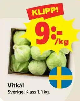 Stora Coop Vitkål erbjuda