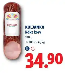 Lidl Kuljanka Rökt korv erbjuda