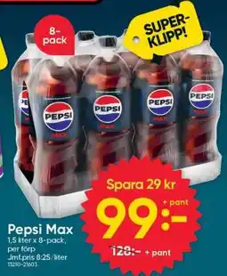 DollarStore Pepsi Max erbjuda