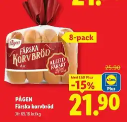 Lidl PÅGEN Färska korvbröd erbjuda