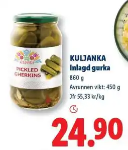 Lidl Kuljanka Inlagd gurka erbjuda