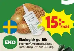 Stora Coop Ekologisk gul lök erbjuda