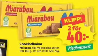 Coop Chokladkakor erbjuda