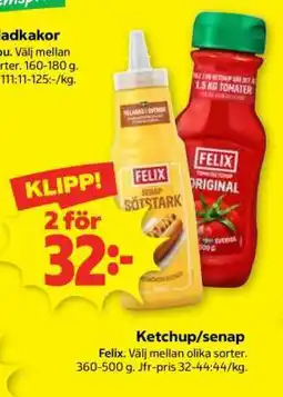 Stora Coop Ketchup/senap erbjuda