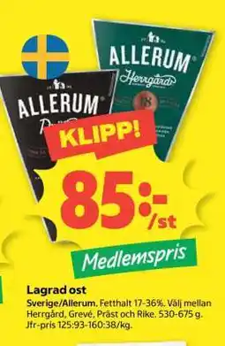 Coop Lagrad Ost erbjuda