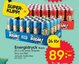 DollarStore Energidryck Boom erbjuda