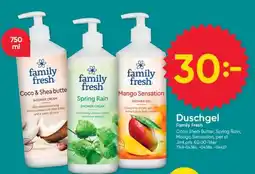 DollarStore Duschgel Family Fresh erbjuda